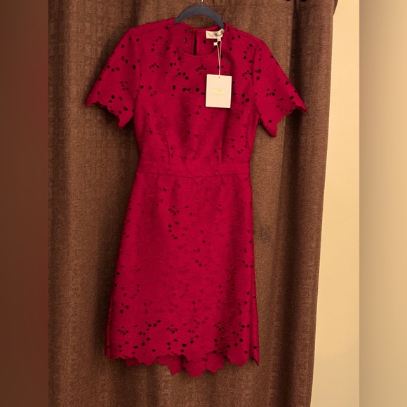 Stunning size 4 NWT Diane Von Furstenberg burgundy dress - Picture 1 of 7